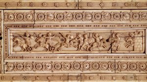 Combat Scene (Ivory relief, 10th century)