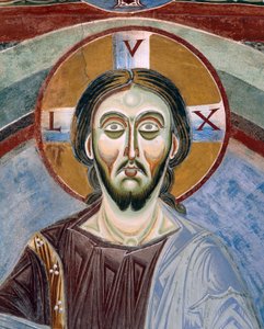 Face of Christ Pantocrator (detail) by Byzantine