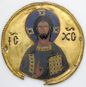 Medallion with Christ from an Icon Frame by Byzantine
