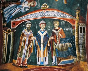Saint Nicholas Consecrated bishop of Myra (detail) by Byzantine
