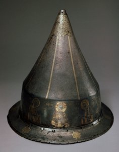 Steel, Gold and Silver Helmet with Deesis, Byzantine