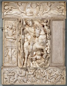 The Emperor Triumphant, known as the Barberini Ivory, 500-550 AD