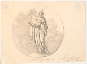 Symbol of Religion. A Standing Woman with a Book by C.A. Lorentzen