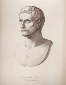 Portrait of Lucius Junius Brutus, engraved by B.Barloccini, 1849