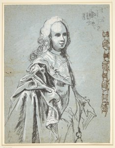Study for a Portrait, Probably of A. G. Moltke; Study for the Elephant Order Chain on the Right by C.G. Pilo