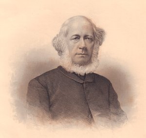 Portrait of Erastus Wentworth, engraving by F E Jones