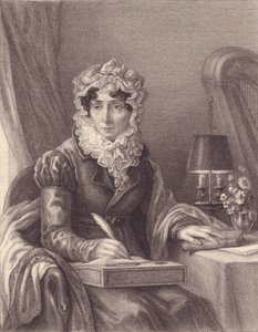 Portrait of French writer Stephanie-Felicite Ducrest de Saint Aubin, Madame de Genlis by J.B. and Brown J. Rowbotham