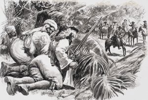 Gunmen in jungle