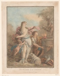 Women with Flowers and Cupid