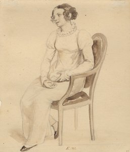 A Lady Sitting in an Armchair, Facing the Window by Christoffer Wilhelm Eckersberg