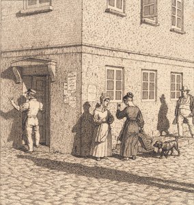 A Street Corner. Illustration for "Linearperspectiven", Plate VII