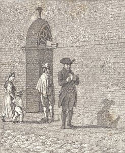 In Front of a Church Door by Christoffer Wilhelm Eckersberg