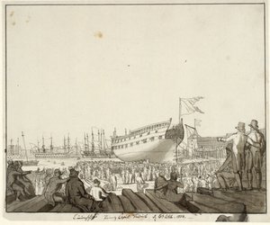 The Ship of the Line Prince Christian Frederik Launched