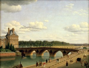 Paris, view of the Pont Royal, Quai Voltaire