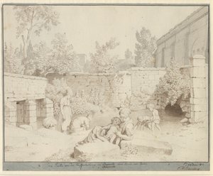 Parti ved den romerske vandledning i Arcueil, Paris by Christoffer Wilhelm Eckersberg