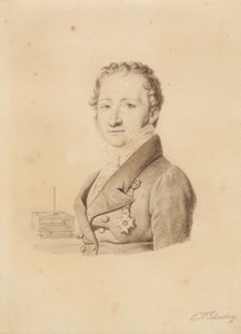 Portrait of the Norwegian Physicist Christoffer Hansteen. Bust Facing Left by Christoffer Wilhelm Eckersberg