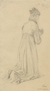 Study of a Kneeling Woman by Christoffer Wilhelm Eckersberg