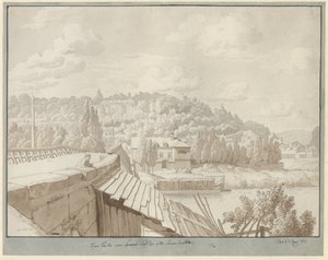 View from Sevres of the Old Seine Bridge with the Park in Saint Cloud in the Background by Christoffer Wilhelm Eckersberg
