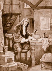 Sir Isaac Newton in His Little Room by C. Dudley Tennant