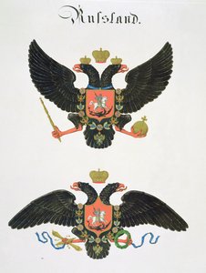 Arms the state of Imperial Russia, from a collection of watercolours published in Germany, c.1830-33 by C. Hildebrandt