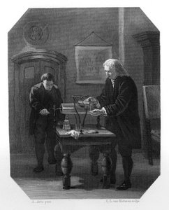Pieter van Musschenbroek and Andreas Cunaeus, Dutch scientists