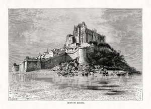 Mont-Saint-Michel, Normandy, France, 1879