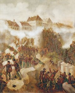 The Recapture of the Buda Fortress by the Hungarian Insurgents on 21st May 1849 by C. Wemik