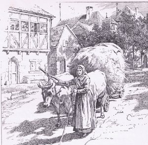 Carts Drawn by Bullocks Rumbled Through the Silent Streets, from 