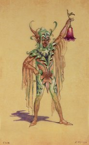 Robin Goodfellow, the Puck, Costume Design for A Midsummer Night