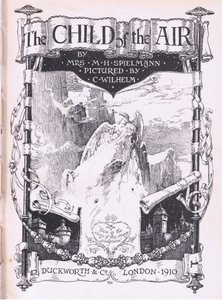 Title page design, from The Child of the Air published by Duckworth by C. Wilhelm