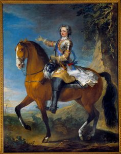 Equestrian portrait of Louis XV at the age of 13