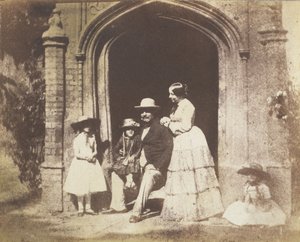 Family Group Portrait Posed in Doorway