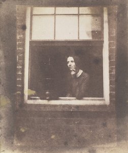 Lady in Open Window with Bird Cage, Late 1840s