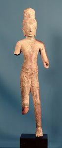 Maitreya Buddha, Pre-Khmer Figure, Early 8th Century