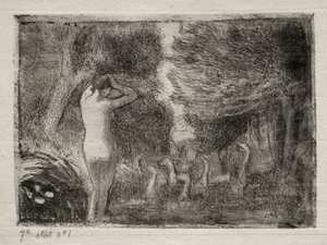 Bather and Geese, 1895 by Camille Jacob Pissarro