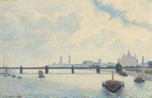Charing Cross Bridge, London by Camille Jacob Pissarro