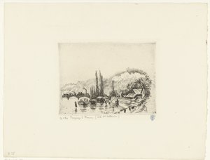 Landscape near Rouen by Camille Jacob Pissarro