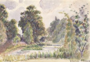Pond at Kew Gardens by Camille Jacob Pissarro