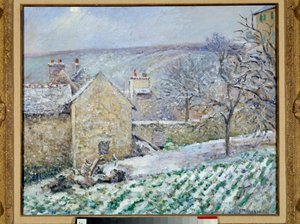 Snow effect at the Hermitage by Camille Jacob Pissarro