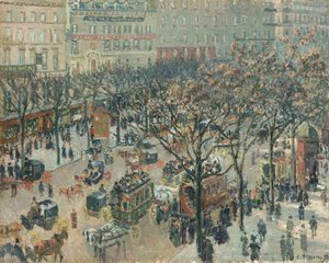 Boulevard des Italiens, Morning, Sunlight by Camille Pissarro