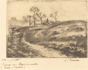 Landscape with Shepherd and Sheep at Osny (Pontoise)