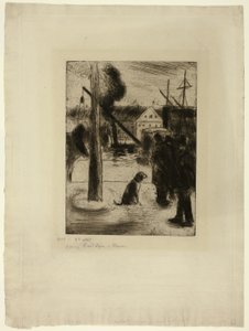 Promenade in Rouen: Cours Boieldieu by Camille Pissarro