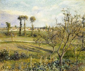 Sunset at Valhermeil, near Pontoise by Camille Jacob Pissarro