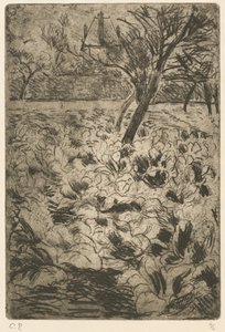 The Cabbage Field by Camille Pissarro