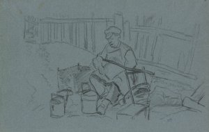 Tinker with His Tools by Camille Pissarro