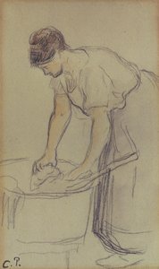 Woman Washing Laundry