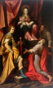 Madonna with Child and Saints Vitale and Jerome, work by Camillo Procaccini, conserved at the Galleria Estense in Modena by Camillo Procaccini