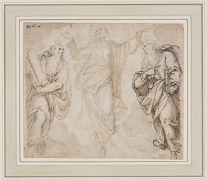 The Transfiguration (recto), Study of Hands (verso) by Camillo Procaccini