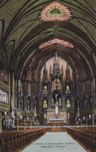 Interior of Notre Dame Church, Montreal, Canada