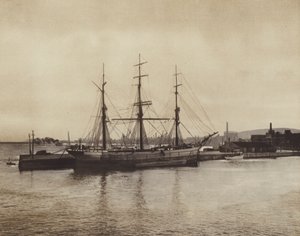 The Harbour at Hochelaga, Old-Time Schooner Still in Commission by Canadian Photographer